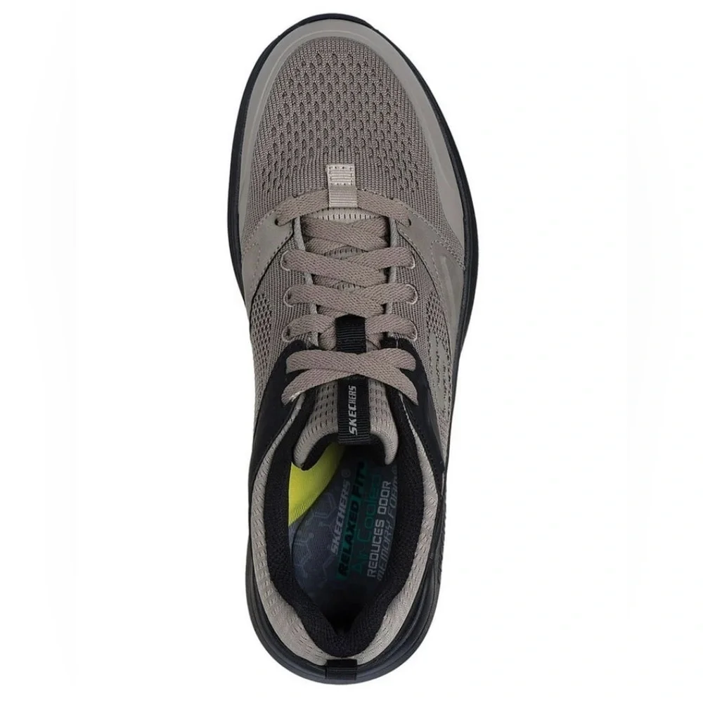 NIB/NWT Men’s Skechers Black and Taupe Walking Sneakers. - Picture 4 of 16